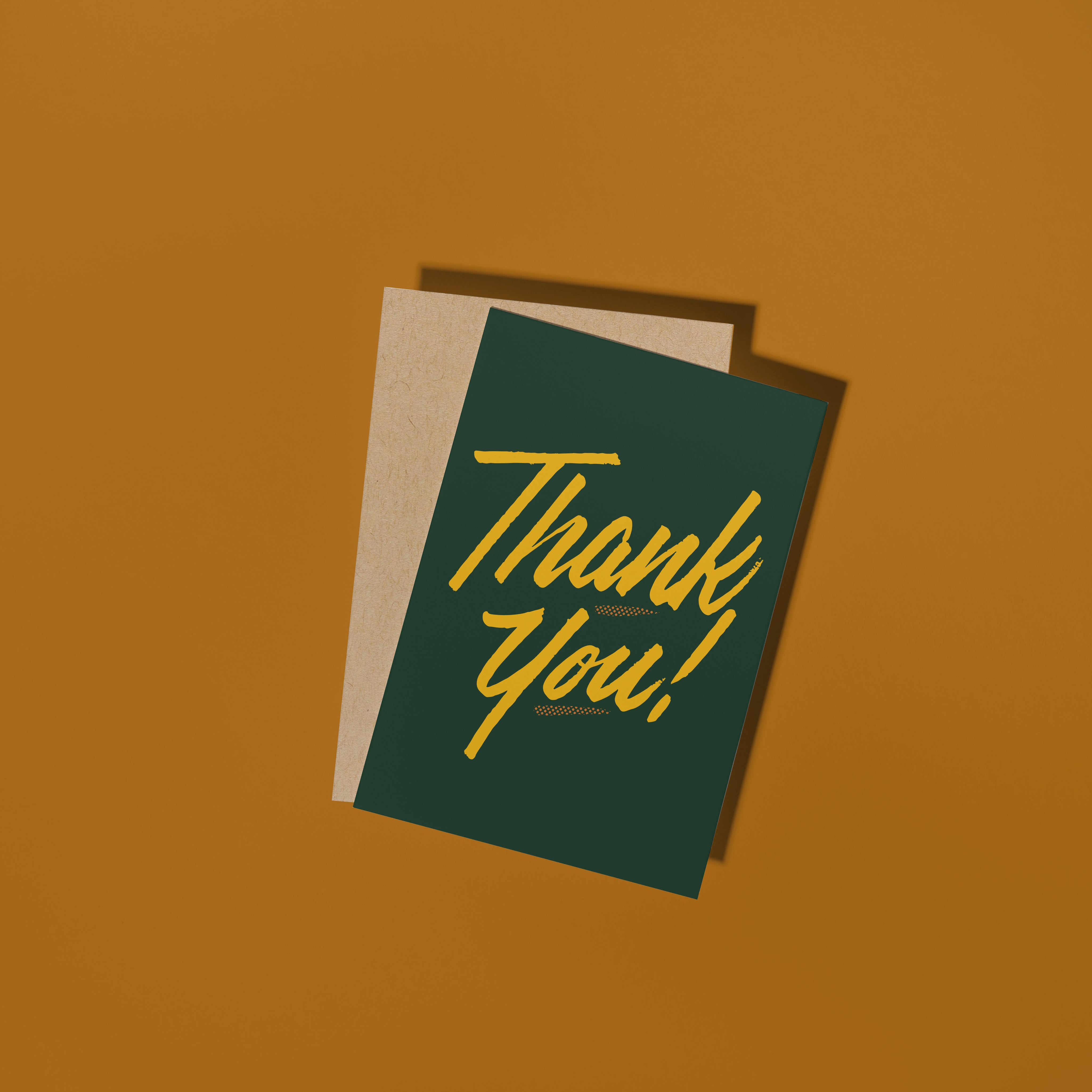 Brushed Thank You Card