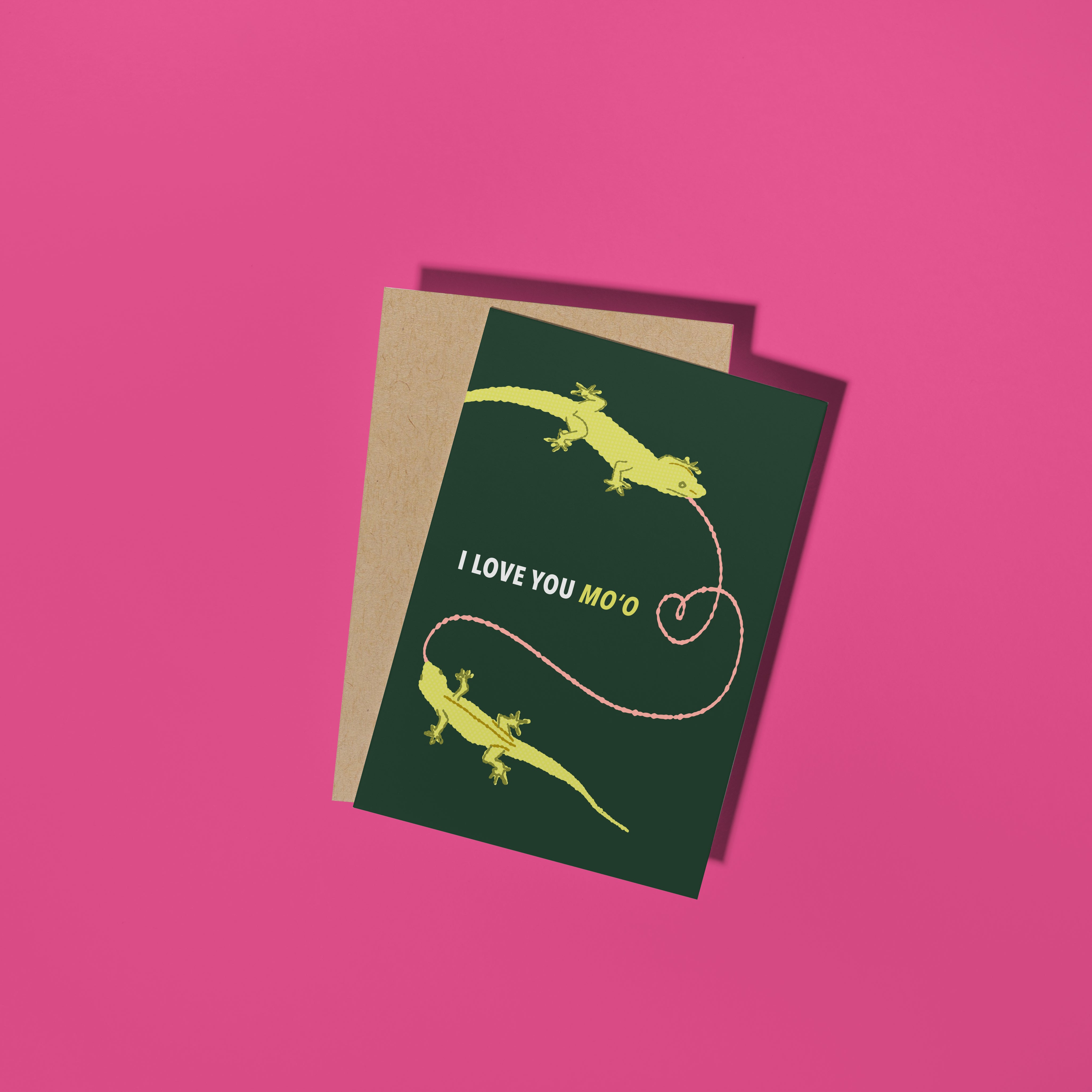 I Love You Mo'o Card
